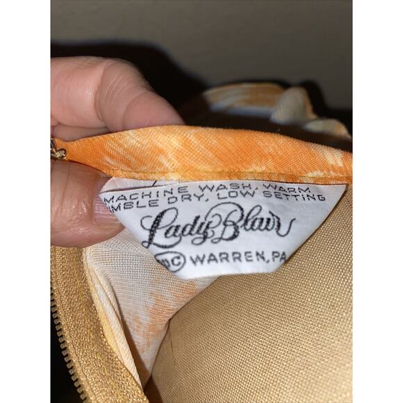 VINTAGE LADY BLAIR 70s Hostess Dress Set with Belt Maxi Sheath Pencil sz Medium - Picture 8 of 8